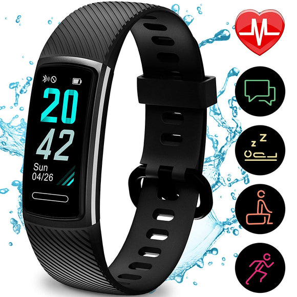 High-End Fitness Trackers HR, Activity Trackers Health Exercise Watch with Heart Rate and Sleep Monitor, Smart Band Calorie Counter, Step Counter, Pedometer Walking for Men & Women