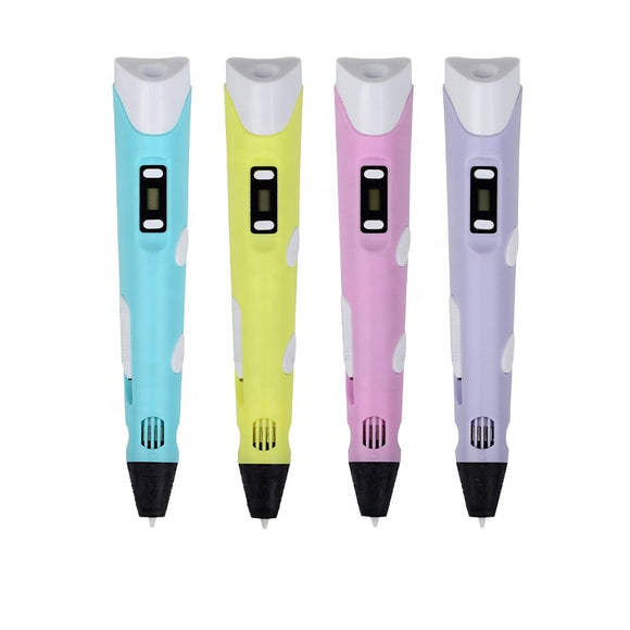 3d pen 2 nd generation led screen intelligent diy adults starter portable 3d drawing printer toys pens 3d magic pen set