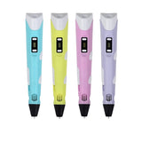 3d pen 2 nd generation led screen intelligent diy adults starter portable 3d drawing printer toys pens 3d magic pen set