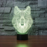 FS-3242 Animals Wolf 3D Night Light Touch Table Desk Lamps, FULLSU 7 Color Changing Lights 3d led lamp