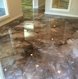 Metallic Floor Coating 21kgs per kit cover 200sq Feet AB Glue 2:1 For Home Commercial area